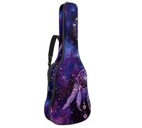 Eslifey Acoustic Guitar Bag Purple Dreamcatcher Pattern Adjustable Shoulder Strap Guitar Case Gig Bag 40 41 42 Inch