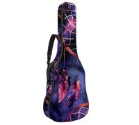 Eslifey Acoustic Guitar Bag Purple Galaxy Dreamcatcher Pattern Adjustable Shoulder Strap Guitar Case Gig Bag 40 41 42 Inch