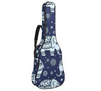 Eslifey Acoustic Guitar Bag Retro Ethnic IndianTribal Elephant Vintage Pattern Adjustable Shoulder Strap Guitar Case Gig Bag 40 41 42 Inch