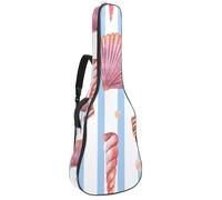Eslifey Acoustic Guitar Bag Sea Shell Marine Life Pattern Adjustable Shoulder Strap Guitar Case Gig Bag 40 41 42 Inch