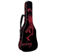 Eslifey Acoustic Guitar Bag Singing and Dancing Skeleton Adjustable Shoulder Strap Guitar Case Gig Bag 40 41 42 Inch