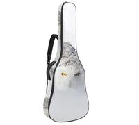 Eslifey Acoustic Guitar Bag Snowy Owl White Rare Bird Adjustable Shoulder Strap Guitar Case Gig Bag 40 41 42 Inch