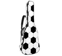 Eslifey Acoustic Guitar Bag Soccer Football Black White Color Adjustable Shoulder Strap Guitar Case Gig Bag 40 41 42 Inch