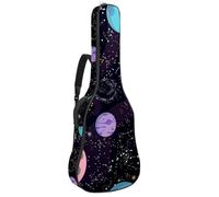 Eslifey Acoustic Guitar Bag Space Universe Cosmic Stars Adjustable Shoulder Strap Guitar Case Gig Bag 40 41 42 Inch