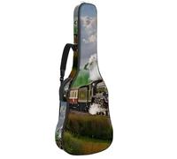 Eslifey Acoustic Guitar Bag Steam Train Railway Landscape Adjustable Shoulder Strap Guitar Case Gig Bag 40 41 42 Inch
