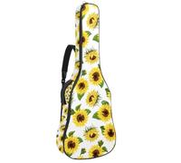 Eslifey Acoustic Guitar Bag Sun Flower Sunflowers Adjustable Shoulder Strap Guitar Case Gig Bag 40 41 42 Inch