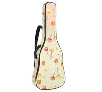 Eslifey Acoustic Guitar Bag Sweet Lollipops Orange Candy Adjustable Shoulder Strap Guitar Case Gig Bag 40 41 42 Inch