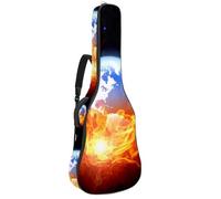 Eslifey Acoustic Guitar Bag The Burning Earth Fire Adjustable Shoulder Strap Guitar Case Gig Bag 40 41 42 Inch