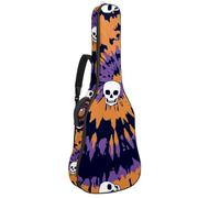Eslifey Acoustic Guitar Bag Tie Dye Spiral Circle Skull Adjustable Shoulder Strap Guitar Case Gig Bag 40 41 42 Inch