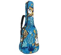 Eslifey Acoustic Guitar Bag Tigers Wild Life in Jungle Pattern Adjustable Shoulder Strap Guitar Case Gig Bag 40 41 42 Inch