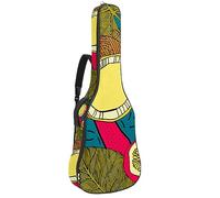 Eslifey Acoustic Guitar Bag Tropical Flowers and Fruits Exotic Pattern Adjustable Shoulder Strap Guitar Case Gig Bag 40 41 42 Inch