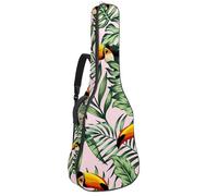 Eslifey Acoustic Guitar Bag Tropical Green Jungle Palm Hummingbird Adjustable Shoulder Strap Guitar Case Gig Bag 40 41 42 Inch