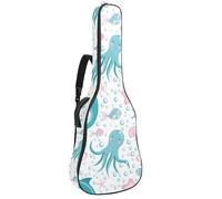 Eslifey Acoustic Guitar Bag Undersea Octopus Dolphin Jellyfish Adjustable Shoulder Strap Guitar Case Gig Bag 40 41 42 Inch