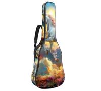 Eslifey Acoustic Guitar Bag Unicorn and Rainbow in The Sky Adjustable Shoulder Strap Guitar Case Gig Bag 40 41 42 Inch