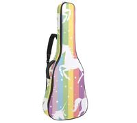 Eslifey Acoustic Guitar Bag Unicorn Rainbow Star Striped Pattern Adjustable Shoulder Strap Guitar Case Gig Bag 40 41 42 Inch