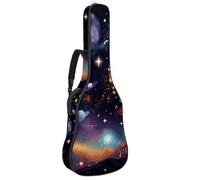 Eslifey Acoustic Guitar Bag Universe Space Cosmic Stars Adjustable Shoulder Strap Guitar Case Gig Bag 40 41 42 Inch