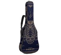 Eslifey Acoustic Guitar Bag Vintage Line Owl Retro Pattern Adjustable Shoulder Strap Guitar Case Gig Bag 40 41 42 Inch