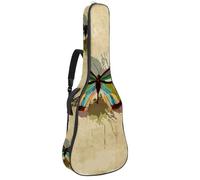 Eslifey Acoustic Guitar Bag Vintage Retro Butterfly Adjustable Shoulder Strap Guitar Case Gig Bag 40 41 42 Inch
