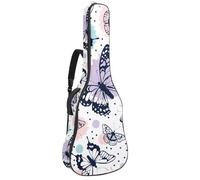 Eslifey Acoustic Guitar Bag Vintage Retro Butterfly Pattern Adjustable Shoulder Strap Guitar Case Gig Bag 40 41 42 Inch