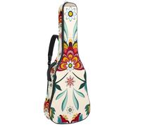 Eslifey Acoustic Guitar Bag Vintage Retro Ethnic Boho Floral Print Adjustable Shoulder Strap Guitar Case Gig Bag 40 41 42 Inch