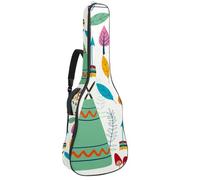 Eslifey Acoustic Guitar Bag Vintage Retro Forest Animal Fox Owl Arrow Adjustable Shoulder Strap Guitar Case Gig Bag 40 41 42 Inch