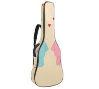 Eslifey Acoustic Guitar Bag Vintage Retro Robot Couple Lover Adjustable Shoulder Strap Guitar Case Gig Bag 40 41 42 Inch