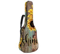 Eslifey Acoustic Guitar Bag You are My Sunshine Sunflowers Adjustable Shoulder Strap Guitar Case Gig Bag 40 41 42 Inch