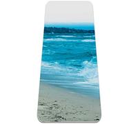 Eslifey beautiful blue color of the sea water waves in the morning Yoga Mat Thick Non Slip Yoga Mats for Women&Girls Exercise Mat Soft Pilates Mats,(72x24 in, 1/4-Inch Thick)