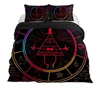 Eslifey Bill Cipher Wheel Zodiac Lightweight Bedding Duvet Cover Set Comforter Quilt Cover Zipper for Bedroom, Single Size 57"x79"