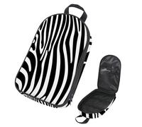 Eslifey Camping Cooking Utensils Organizer Travel Bag, Black White Zebra Skin Portable Storage Bag for BBQ Camp Cookware Kitchen Kit