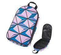 Eslifey Camping Cooking Utensils Organizer Travel Bag, Geometry Diamond Blue Pink Portable Storage Bag for BBQ Camp Cookware Kitchen Kit