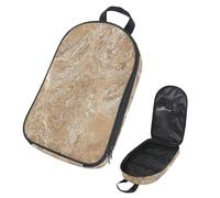 Eslifey Camping Cooking Utensils Organizer Travel Bag, Gold Marble Rock Portable Storage Bag for BBQ Camp Cookware Kitchen Kit