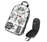 Eslifey Camping Cooking Utensils Organizer Travel Bag, Rock Musical Instrument Drum Portable Storage Bag for BBQ Camp Cookware Kitchen Kit