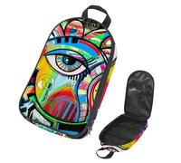 Eslifey Camping Travel Cooking Utensils Organizer Bag, Abstraction Doodle Bird Eye Digital Painting Portable Storage Bag for BBQ Camp Cookware Kitchen Kit