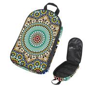 Eslifey Camping Travel Cooking Utensils Organizer Bag, Arabic Dye Tie Portable Storage Bag for BBQ Camp Cookware Kitchen Kit