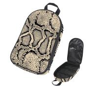 Eslifey Camping Travel Cooking Utensils Organizer Bag, Black White Animal Snake Skin Pattern Portable Storage Bag for BBQ Camp Cookware Kitchen Kit
