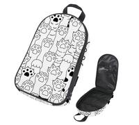 Eslifey Camping Travel Cooking Utensils Organizer Bag, Cat Kitten Dog Paw Footprint Pattern Portable Storage Bag for BBQ Camp Cookware Kitchen Kit