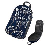 Eslifey Camping Travel Cooking Utensils Organizer Bag, Cherry Blossoms Branches Pattern Portable Storage Bag for BBQ Camp Cookware Kitchen Kit