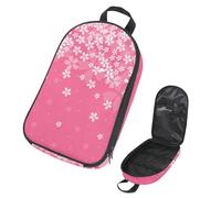 Eslifey Camping Travel Cooking Utensils Organizer Bag, Cherry Blossoms Pink Flowers Pattern Portable Storage Bag for BBQ Camp Cookware Kitchen Kit