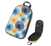 Eslifey Camping Travel Cooking Utensils Organizer Bag, Colorful Circles Abstract Artistic Pattern Portable Storage Bag for BBQ Camp Cookware Kitchen Kit