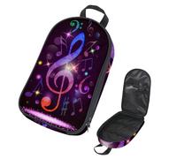 Eslifey Camping Travel Cooking Utensils Organizer Bag, Colorful Music Notes Pattern Portable Storage Bag for BBQ Camp Cookware Kitchen Kit