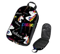 Eslifey Camping Travel Cooking Utensils Organizer Bag, Colorful Unicorns Dreams Magical Pattern Portable Storage Bag for BBQ Camp Cookware Kitchen Kit