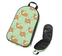 Eslifey Camping Travel Cooking Utensils Organizer Bag, Corgi Dog Sleep Illustrations Portable Storage Bag for BBQ Camp Cookware Kitchen Kit