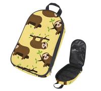 Eslifey Camping Travel Cooking Utensils Organizer Bag, Cute Sloth Hang on Tree Sleep Pattern Portable Storage Bag for BBQ Camp Cookware Kitchen Kit