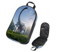 Eslifey Camping Travel Cooking Utensils Organizer Bag, Dinosaurs Diplodocus Pteranodons Portable Storage Bag for BBQ Camp Cookware Kitchen Kit