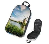 Eslifey Camping Travel Cooking Utensils Organizer Bag, Dutch Windmill Portable Storage Bag for BBQ Camp Cookware Kitchen Kit