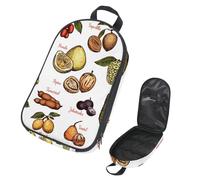 Eslifey Camping Travel Cooking Utensils Organizer Bag, Exotic Tropical Summer Fruits Fruit Pattern Portable Storage Bag for BBQ Camp Cookware Kitchen Kit