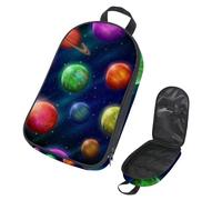 Eslifey Camping Travel Cooking Utensils Organizer Bag, Fantastic Space Planets Moons Pattern Portable Storage Bag for BBQ Camp Cookware Kitchen Kit