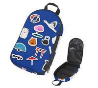 Eslifey Camping Travel Cooking Utensils Organizer Bag, Japanese Architecture Buildings Pattern Portable Storage Bag for BBQ Camp Cookware Kitchen Kit