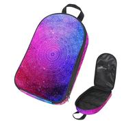 Eslifey Camping Travel Cooking Utensils Organizer Bag, Mandalas on a Blue Pink Turquoise Purple Pattern Portable Storage Bag for BBQ Camp Cookware Kitchen Kit